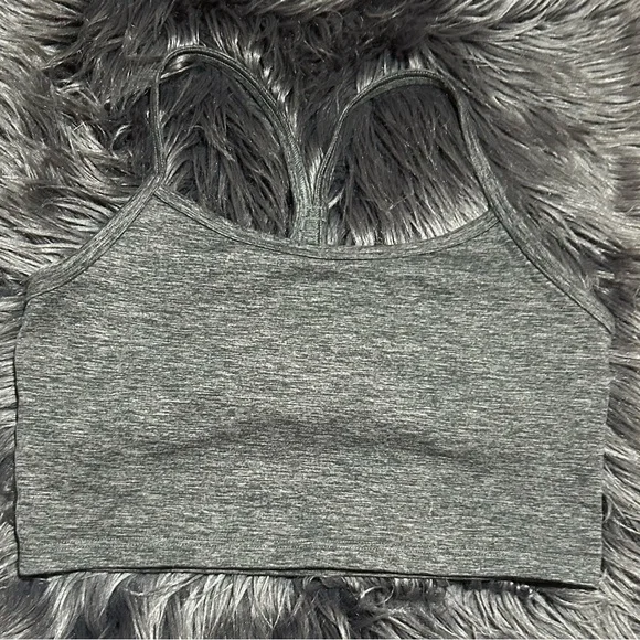 Offline By Aerie Hugger Recharge Least Support Charcoal Heather Sport Bra SzM - Picture 3 of 6